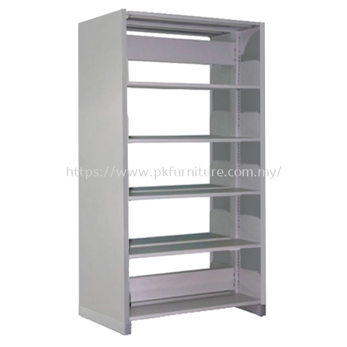 Library Shelving & Equipment - DSLS-5L-SP - Double Sided Library Shelving With Steel Panel (10 Shelves)