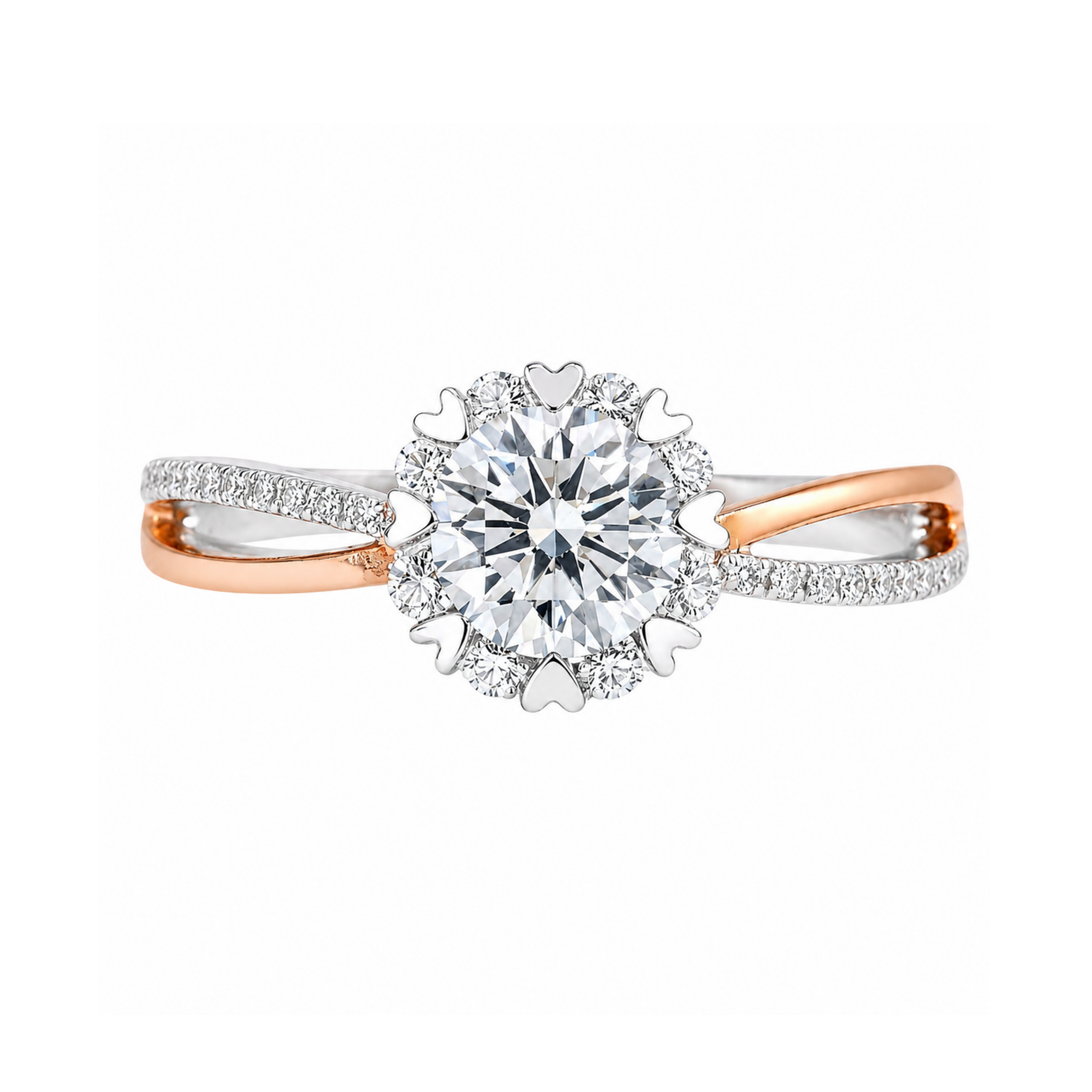 Roman & Co庐 Caelithra Snowflake Crown Engagement Ring