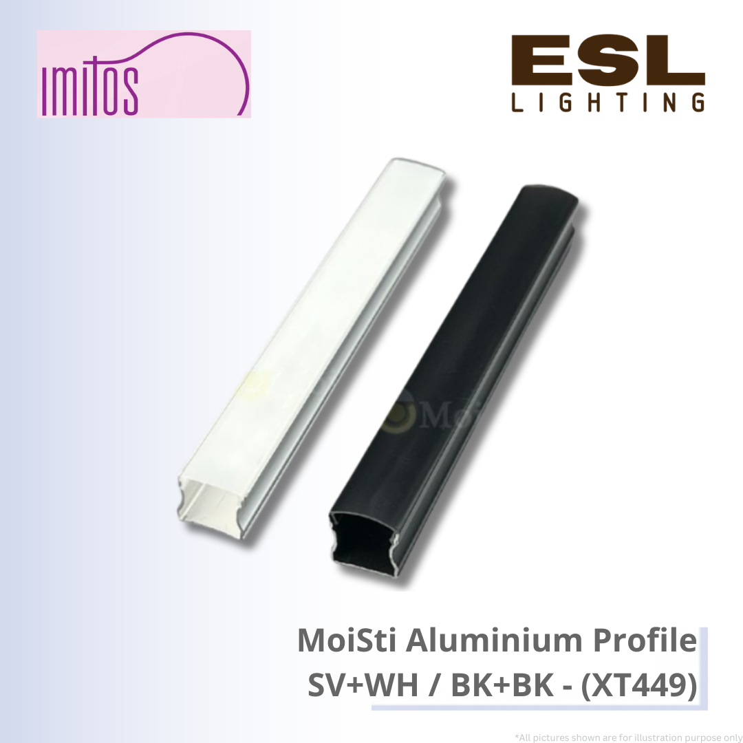 IMITOS MoiSti Aluminium Profile SV+WH / BK+BK - XT449