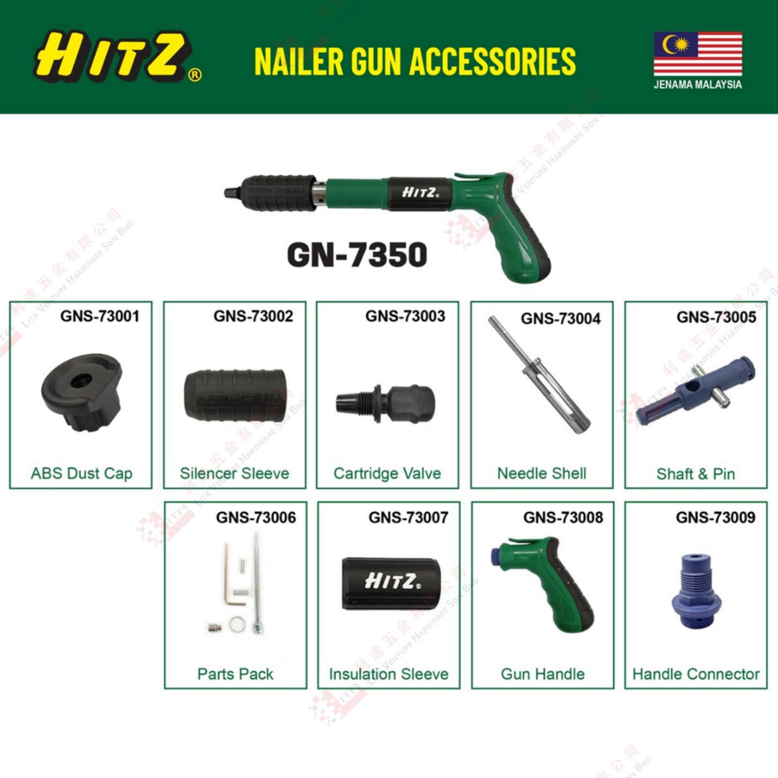 HITZ BRAND NAILER ACCESSORIES - GN7350