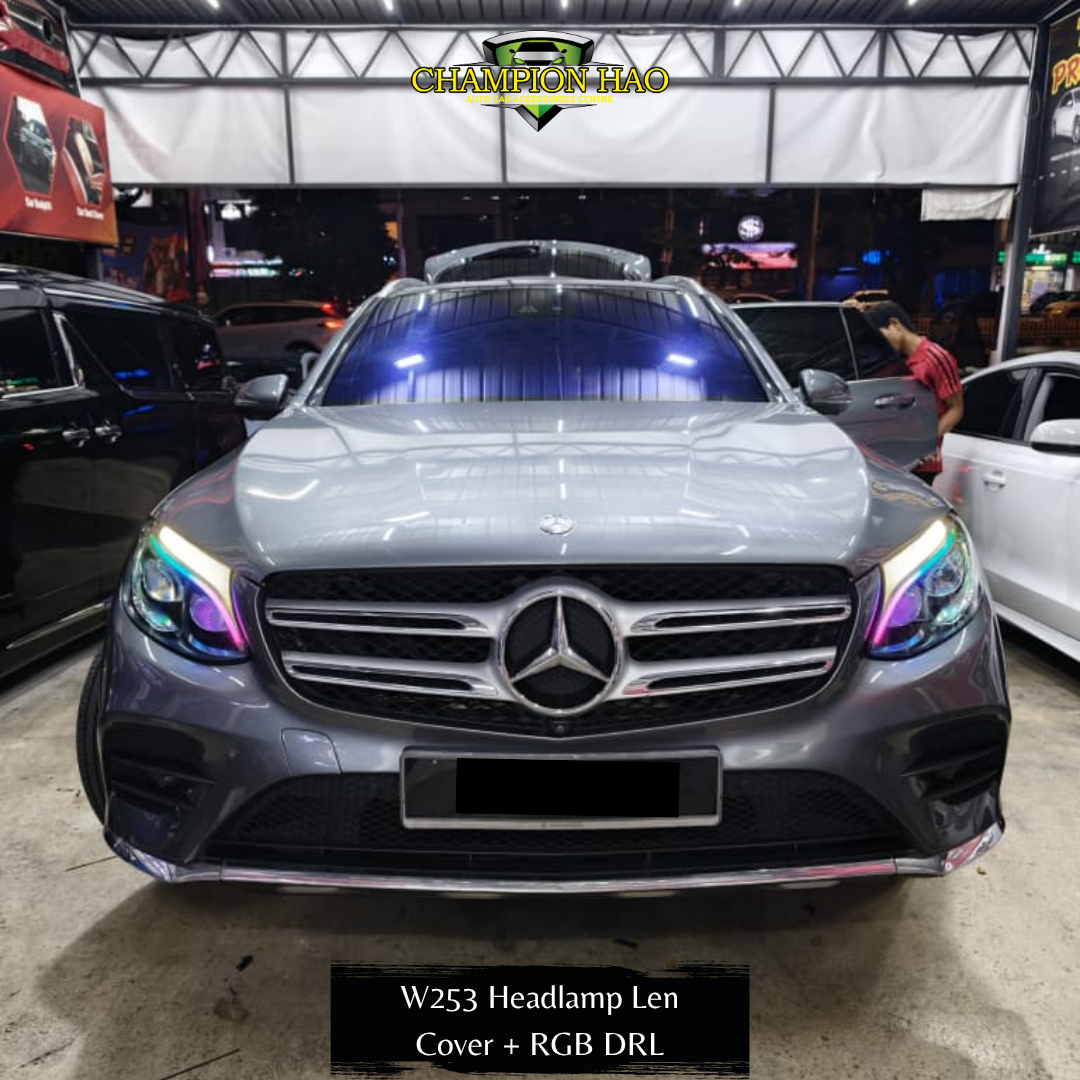 W253 GLC custom head lamp RGB DRL