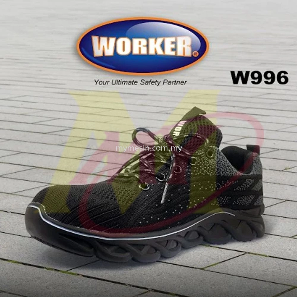 WORKER W996 Sporty Fashion Design Safety Shoes With Steel Toe Cap [Code: 10224]