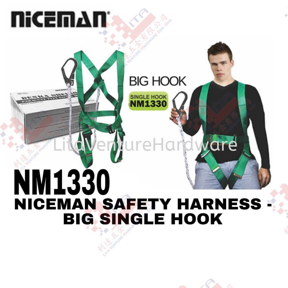 NICEMAN BRAND SAFETY HARNESS BIG SINGLE HOOK - NM1330