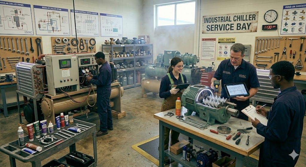Screw chiller workshop