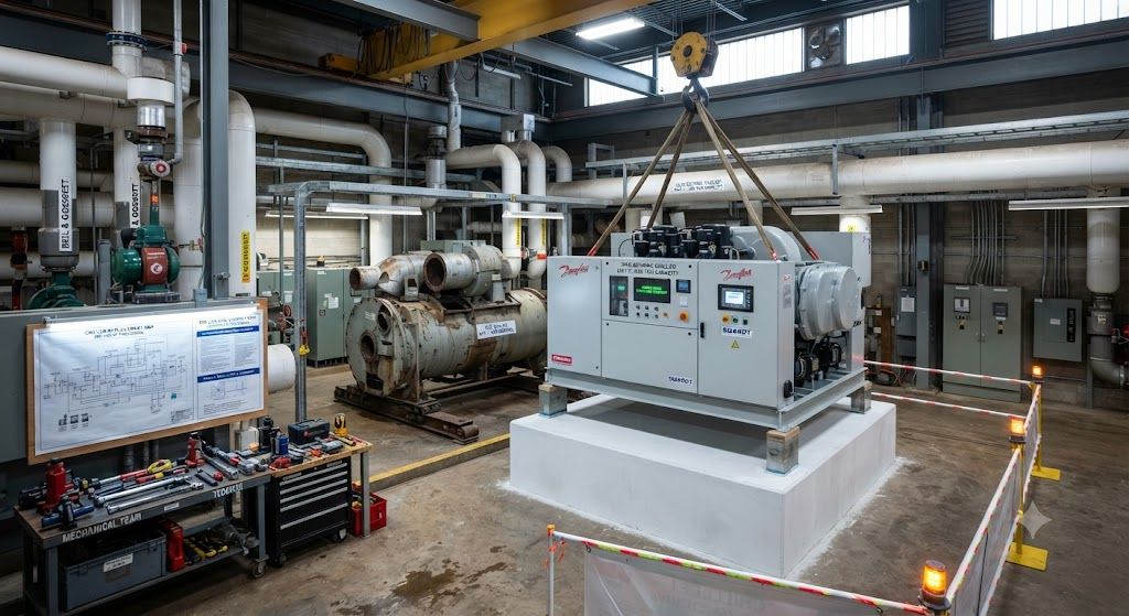 Magnetic bearing chiller replacement upgrade