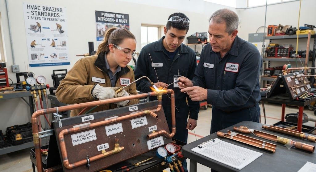 HVAC brazing standards field installation piping