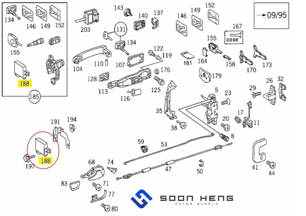 Mercedes-Benz W202, W210, W140, R129 and W463 - Control Unit Used with Infra-Red Closing System (Original MB)