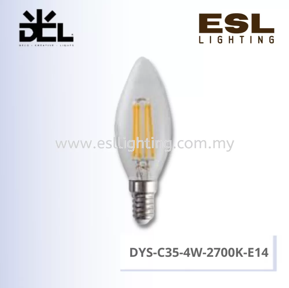 DCL LED FILAMENT CANDLE BULB E14 4W - DYS-C35-4W-2700K-E14