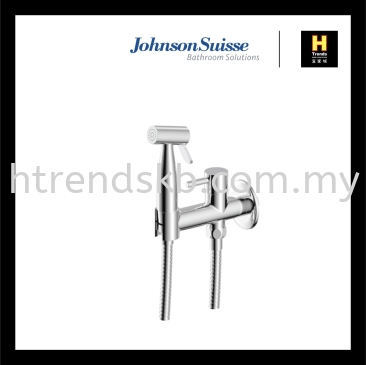 Johnson Suisse Hand Bidet Set CW Hand Spray, Angle Valve & 1.2m Stainless Steel Flexible Hose (WBFA301562CP)