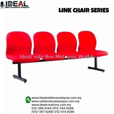 Office Chair Link Chair Series FOX L-604A 4 Seater Link Chair (w/o Armrest)