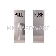 DOOR PULL PLATE WITH HANDLE