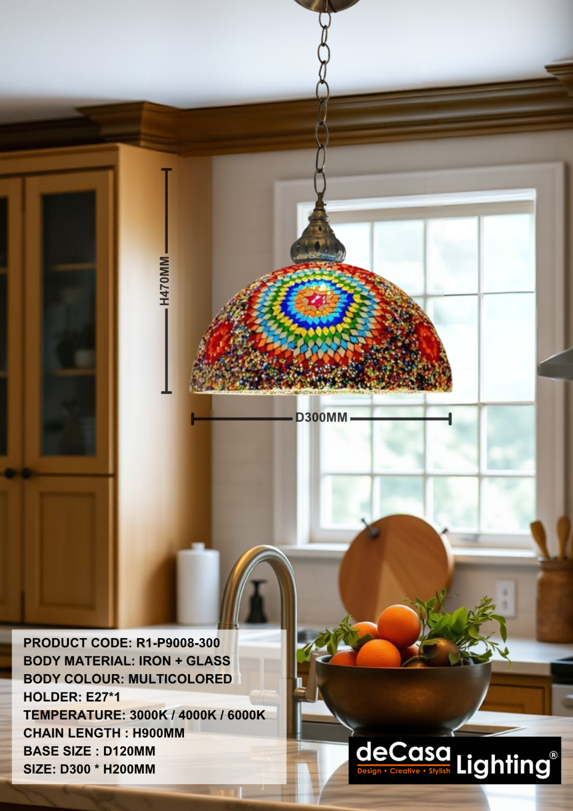 MOROCCAN STYLE PENDANT LIGHT (P9008)