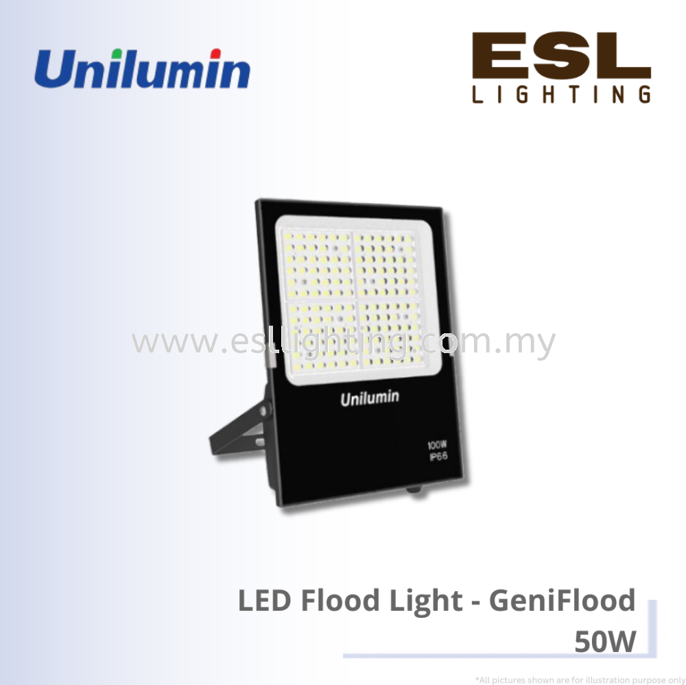 UNILUMIN LED Flood Light GeniFlood Series 50W - UNI-PR13-1-050 IP66 IK07