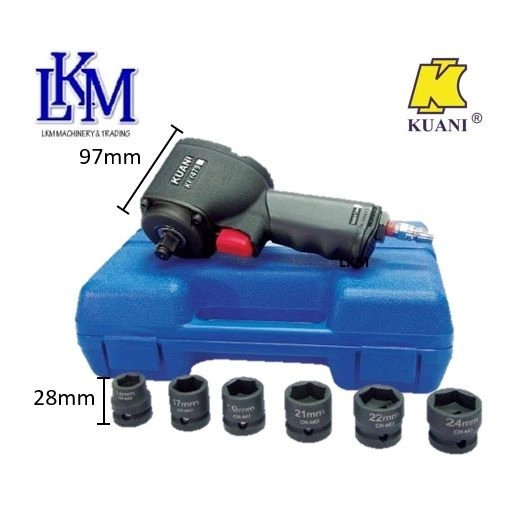 KUANI KI-1479K 1/2" SQ. DR. SUPER DUTY AIR IMPACT WRENCH SET