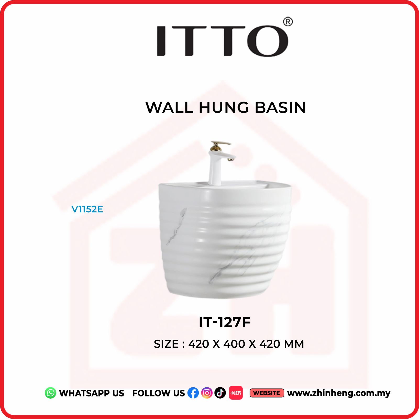 ITTO WALL HUNG BASIN IT-127F