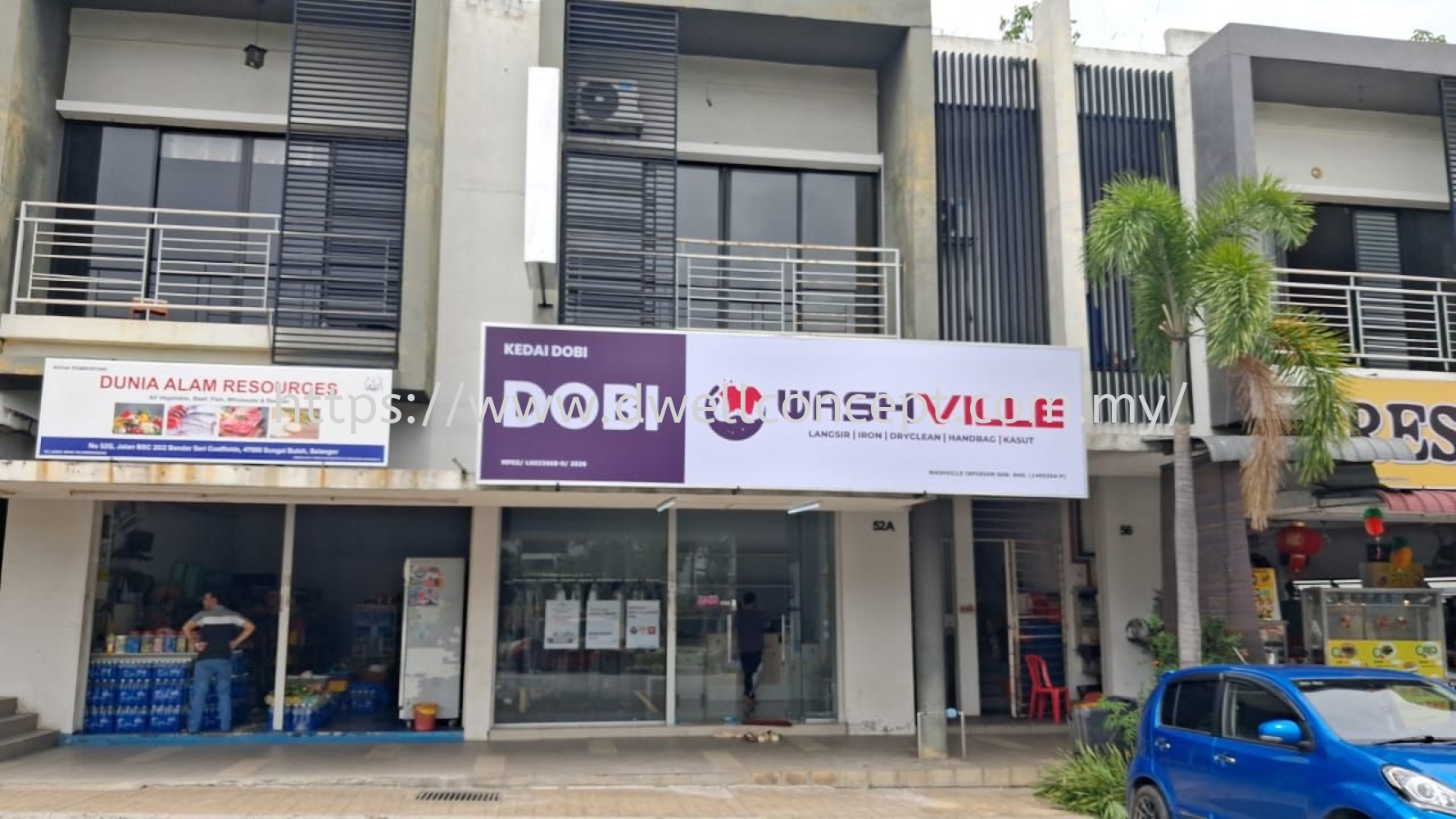 WASHVILLE LIGHTBOX SIGNBOARD INSTALLATION AT SUNGAI BULOH