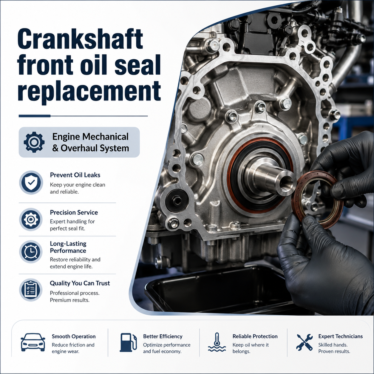 Crankshaft Front Oil Seal Replacement 2
