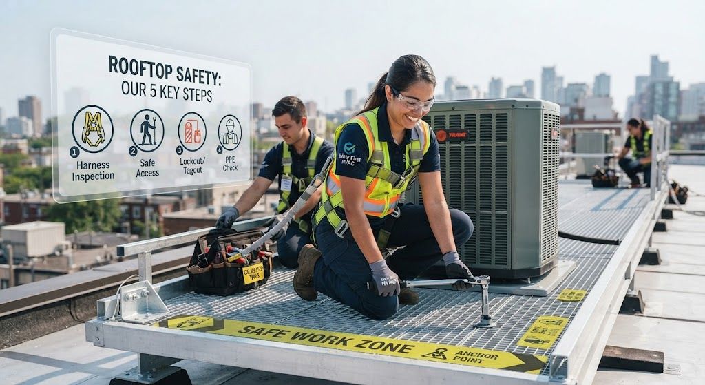 safe work at height for air conditioning installation