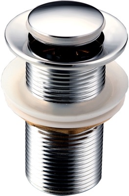 AR-2209A 1 1/4" Push Basin Waste – Durable Brass CP Basin Waste with Silicone Rubber Seal | Premium Bathroom Sink Drain