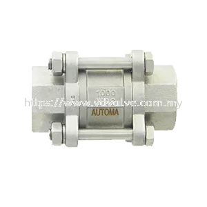 AUTOMA 3-PC Body Disco Check Valve SS316 Thread End