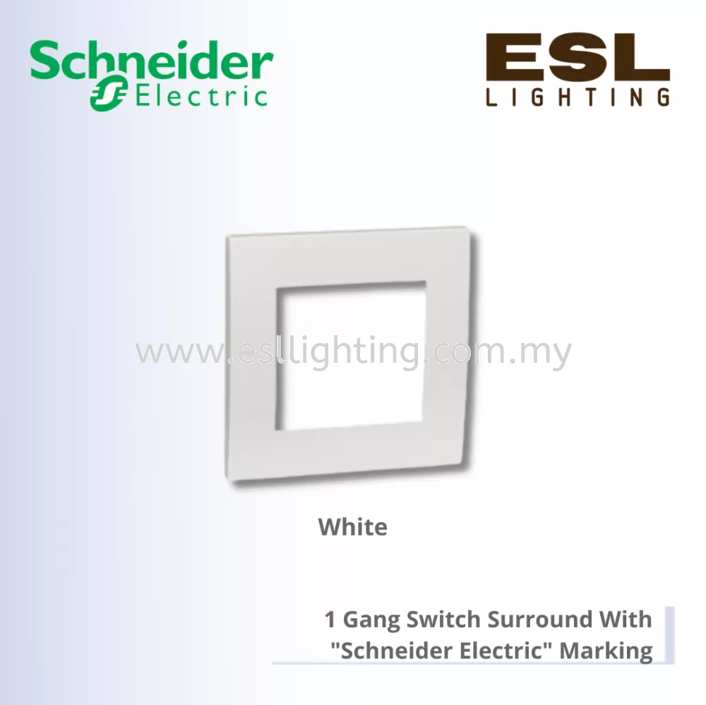 SCHNEIDER Vivace 1 Gang Switch Surround With "Schneider Electric" Marking - KB_01_BLK