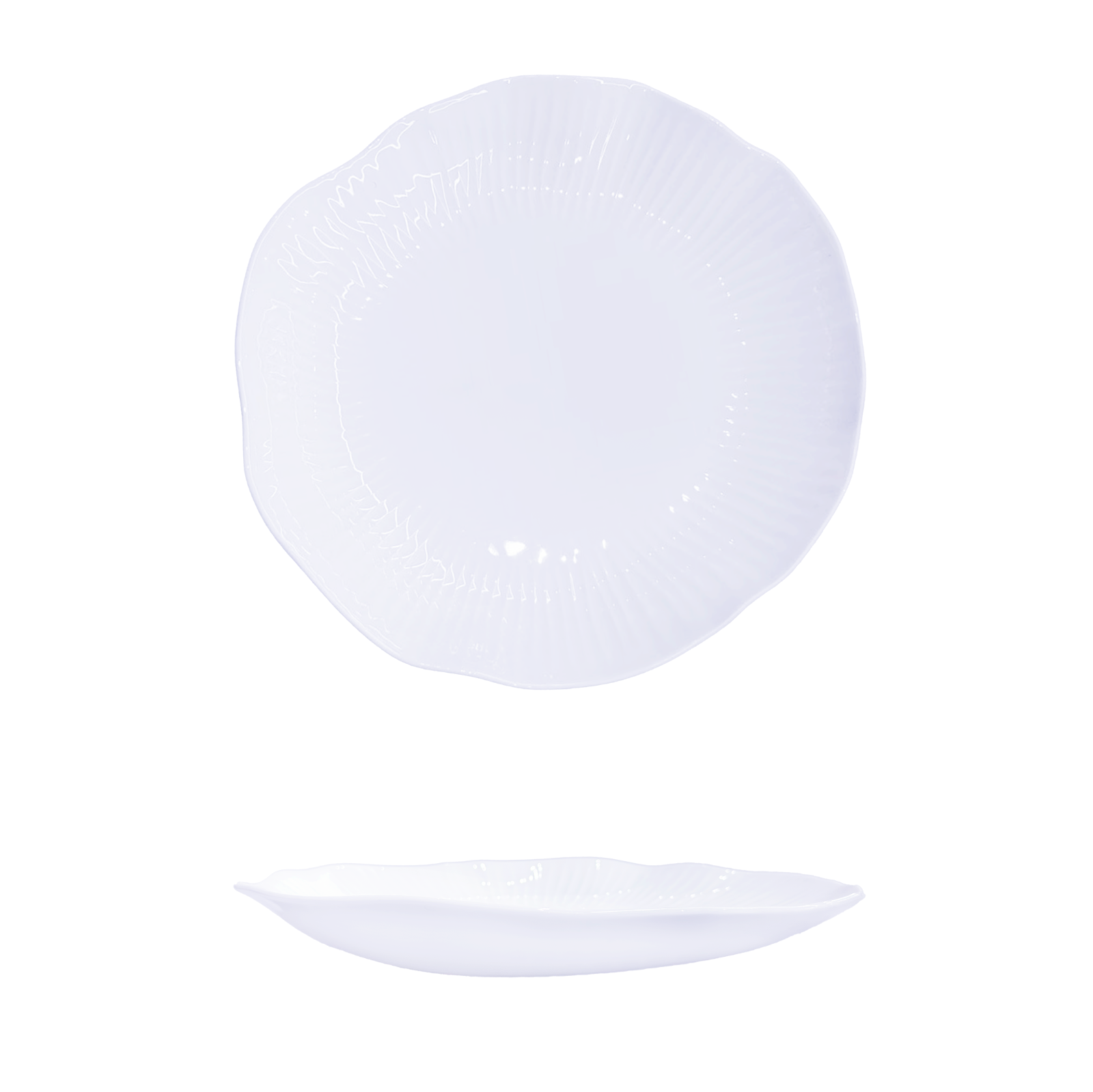 YGB-12'' -tree-pattern-round-shallow-dish-月光白-12-树纹圆浅盘