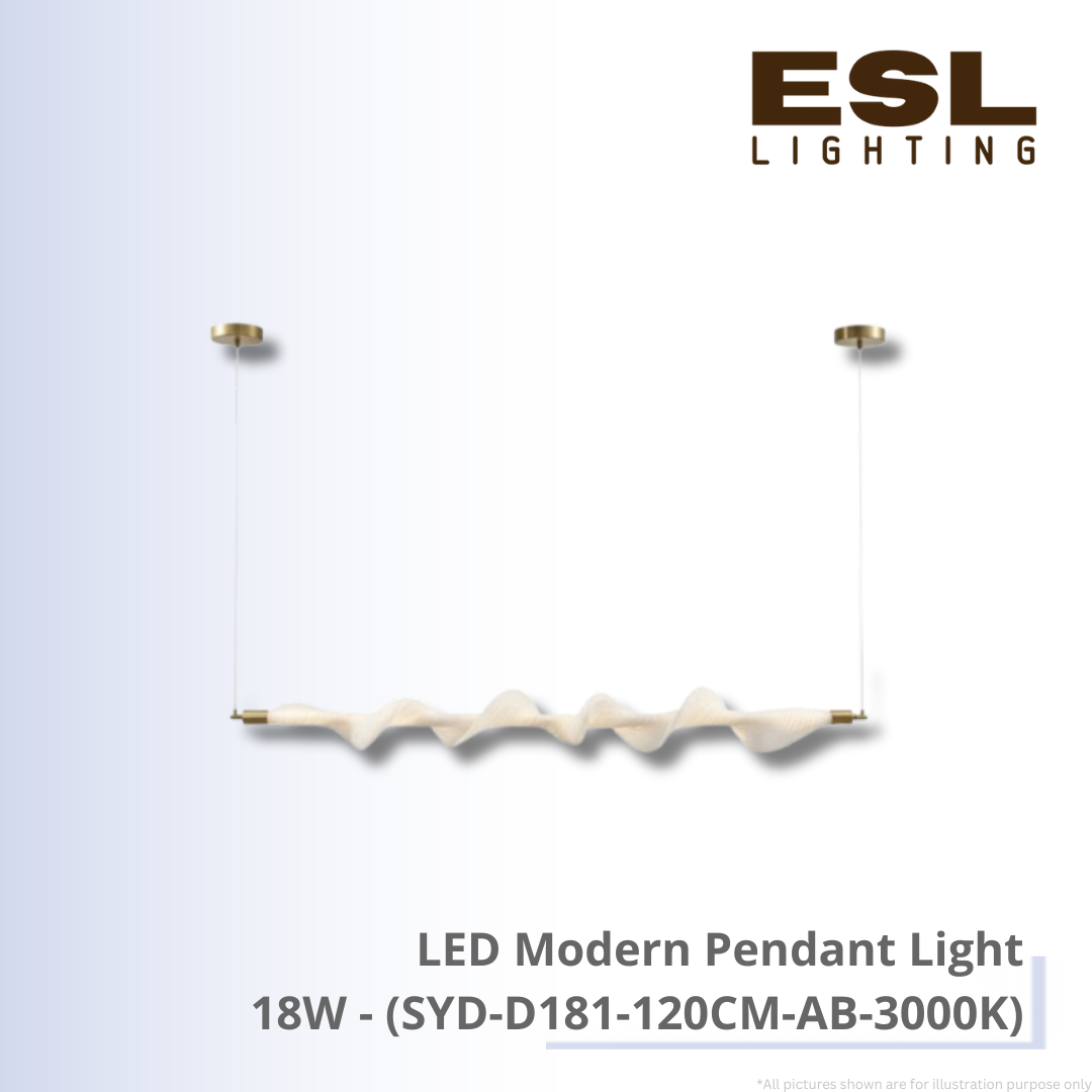 LED Modern Pendant Light 18W - SYD-D181-120CM-AB-3000K