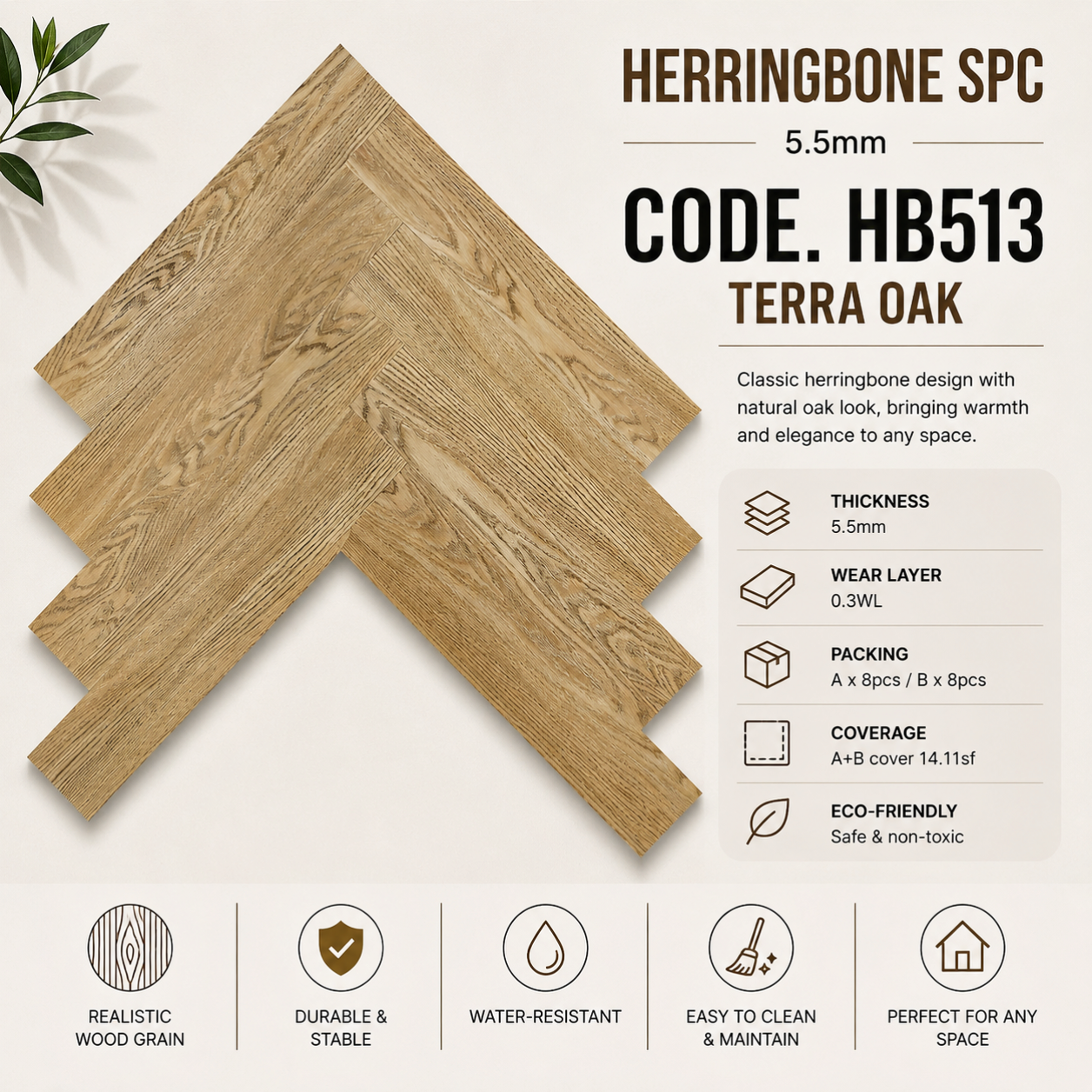 SPC HERRINGBONE HB513 5.5MM