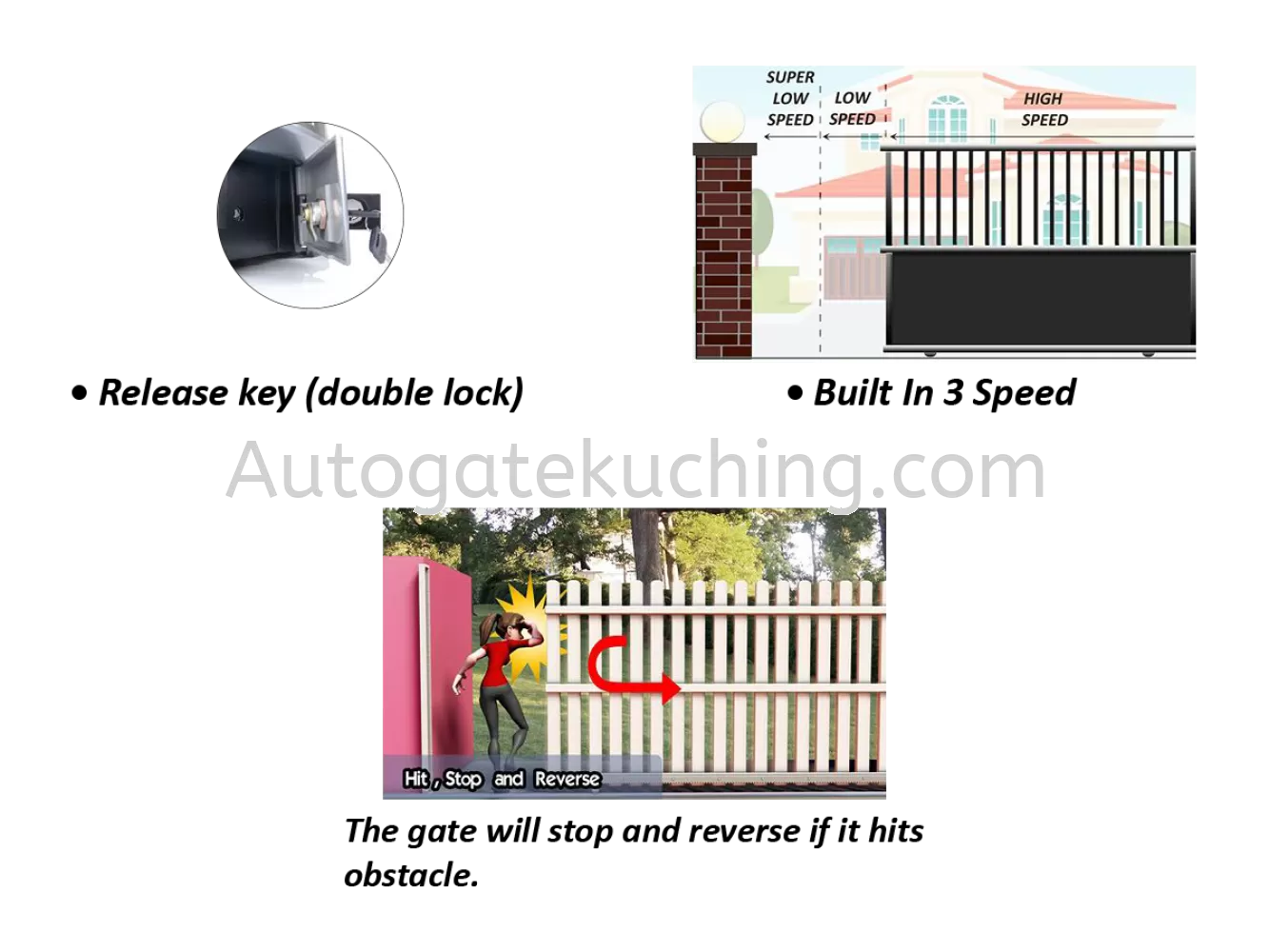 SUNSOREX Anti-theft Autogate Sliding System ACE-9