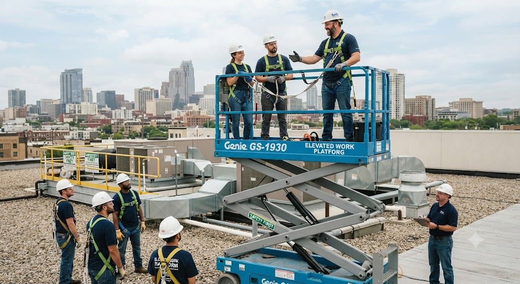 HVAC elevated work platform safety training