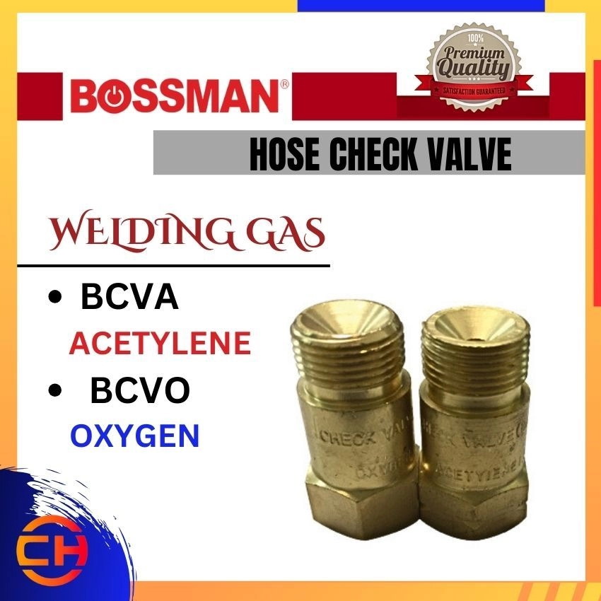 BOSSMAN HOSE CHECK VALVE BCVA / BCVO FOR WELDING GAS 