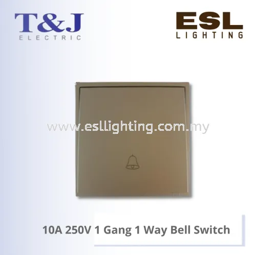 T&J MINIMALIST SERIES 10A 250V 1 Gang 1 Way Bell Switch - EB2711-B / EB2711-B-SBL / EB2711-B-MSB / EB2711-B-MSL