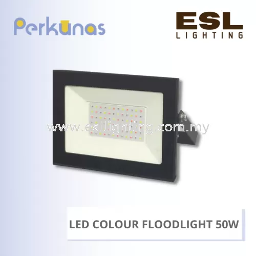 PERKUNAS LED COLOUR FLOODLIGHT 50W