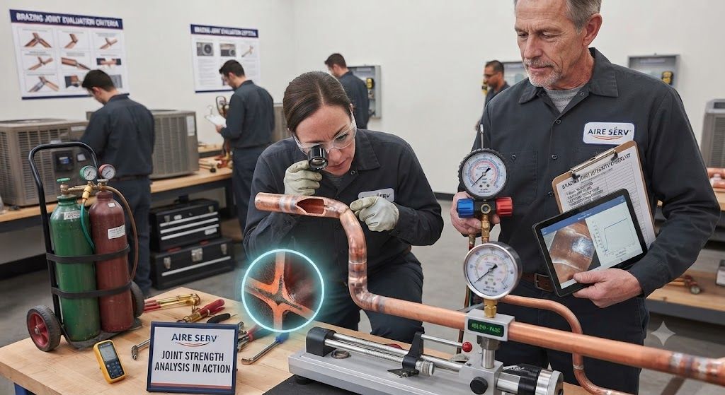 HVAC piping brazing joint strength analysis