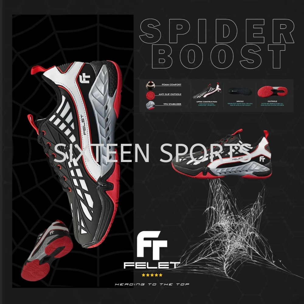 FELET Badminton Shoes SPIDER BOOST (100% Original)