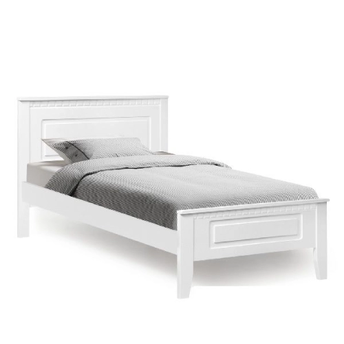 DARWIN 3.5′ Super Single Wooden Bed White