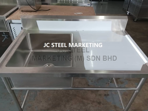 Stainless Steel Single Bowl Sink with table