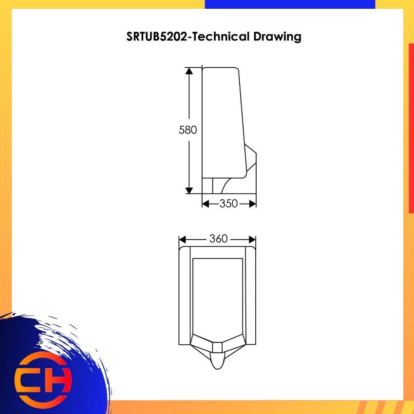 SORENTO URINAL BOWLS SRTUB5202 / SRTUB5202-Back Inlet