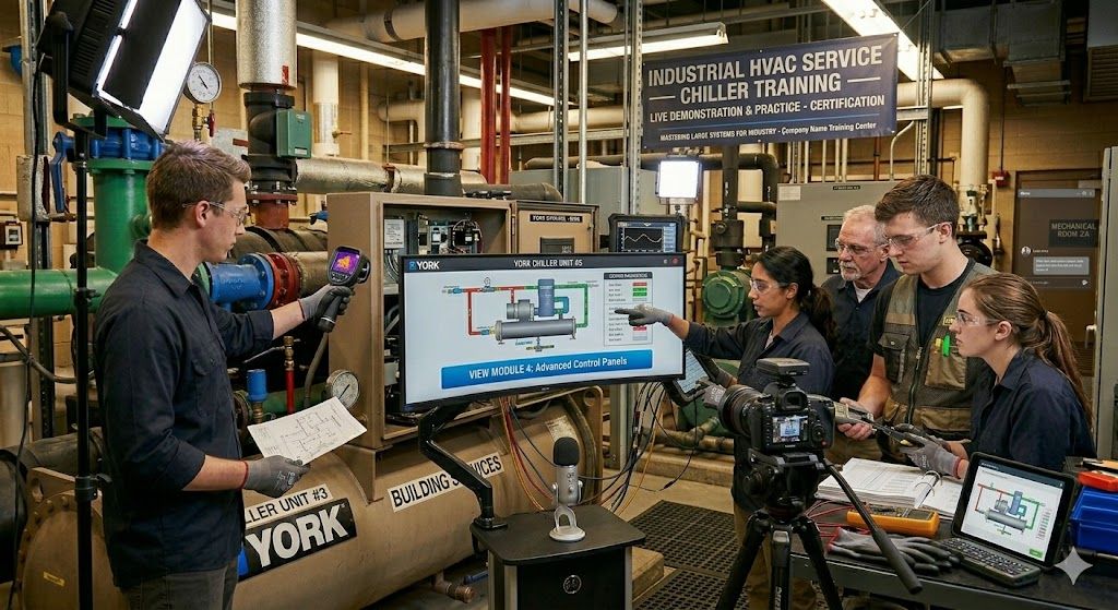 Industrial HVAC building service chiller training