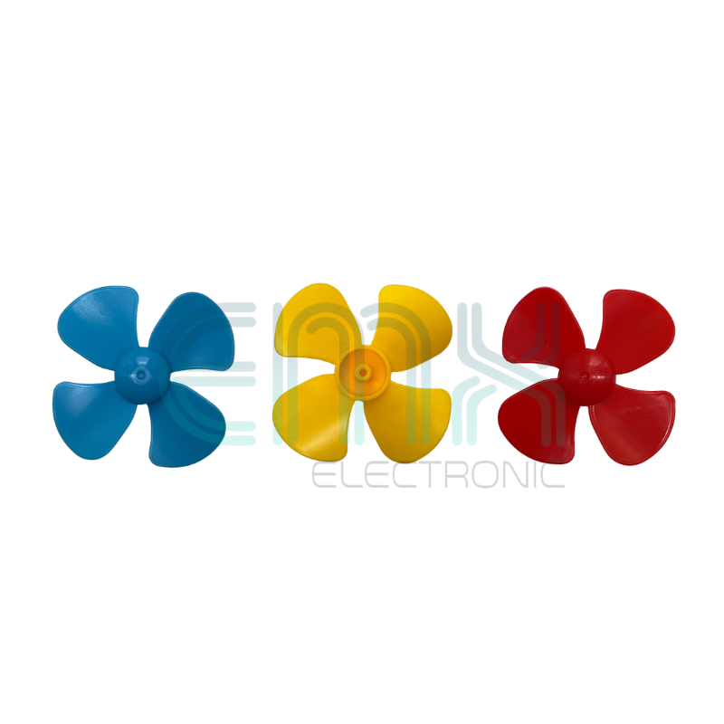 MINI FAN 4 BLADES PROPELLER -6CM  R/Y/B