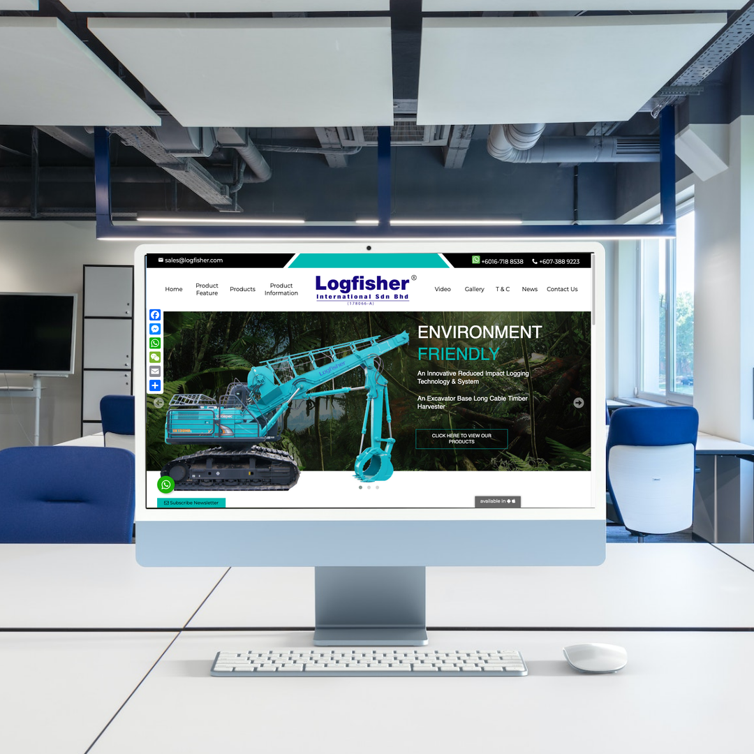 Logging Equipment Website Design & SEO | Johor