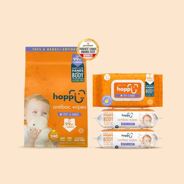 HA024 Hoppi 80 Sheets 3-In-1 Bundle Pack Antibacterial Wet Wipes (with White Cap)