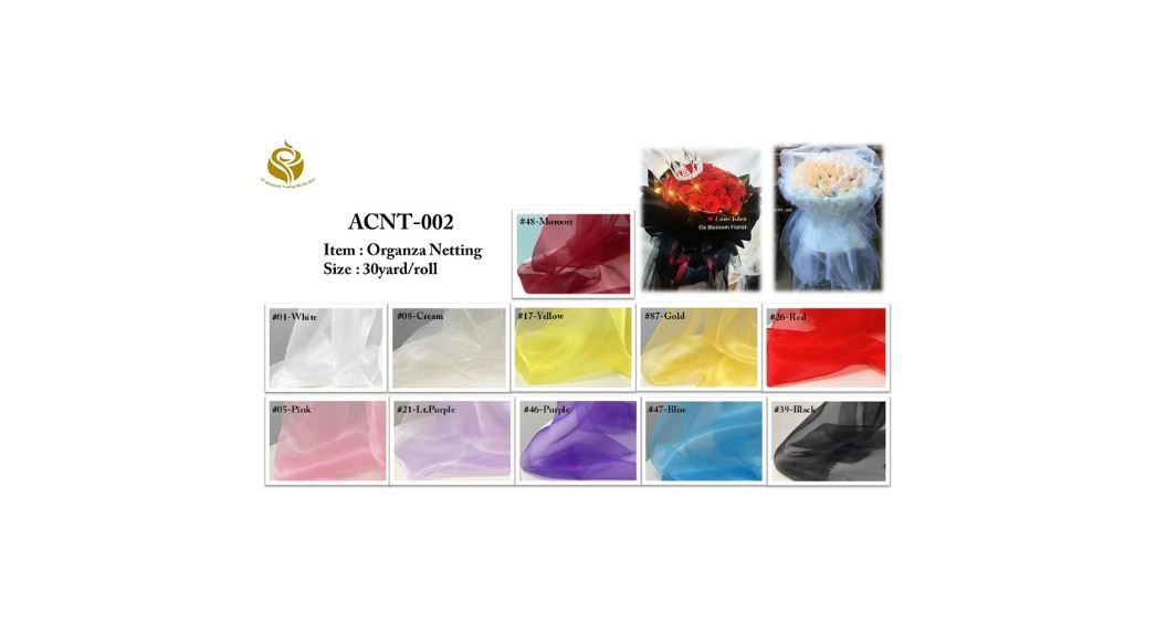 30Yard-Organza Netting – Premium Decorative Mesh for Weddings, Crafts & More (ACNT-002)