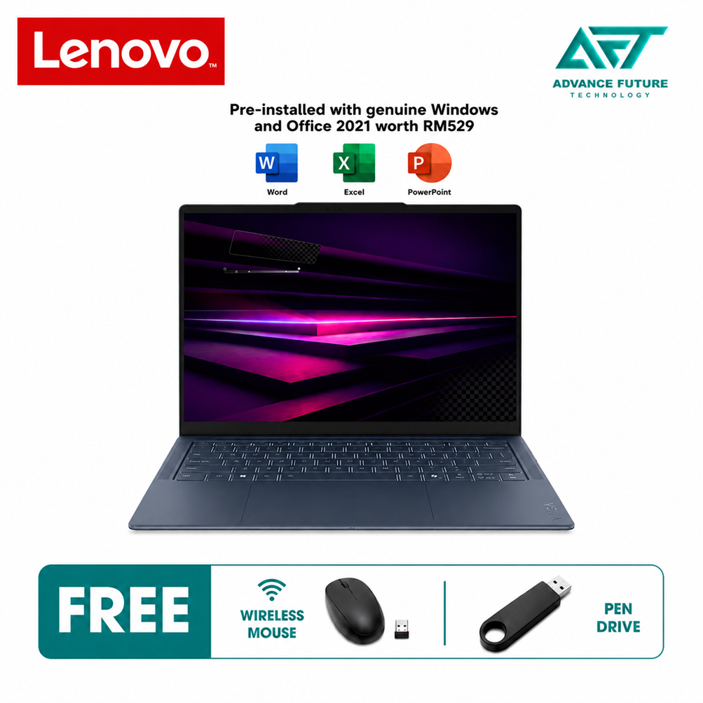 Lenovo Yoga Slim 7 14Q8Y11 83QR0021MJ 14" WUXGA OLED Laptop Cosmic Blue ( Snapdragon X2 Plus, 16GB, 512GB SSD, Qualcomm, W11, H&S 2024&M365 )