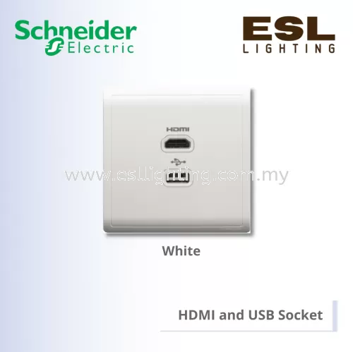 SCHNEIDER Pieno HDMI and USB Socket - E8232HDUSB_WE