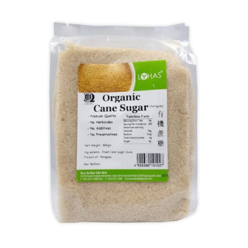 ORGANIC CANE SUGAR 500GRAM