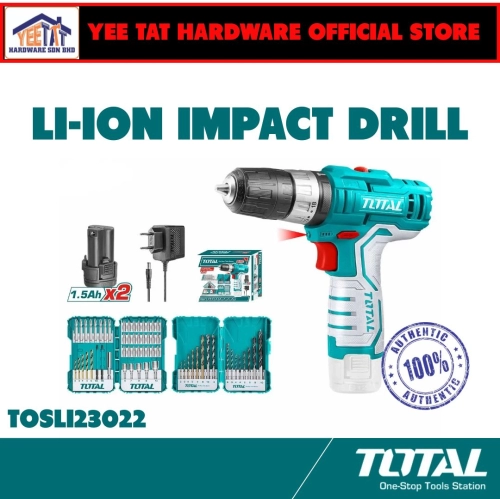 [ TOTAL ] TOSLI23022 Li-ion Impact Drill - YEE TAT HARDWARE SDN BHD