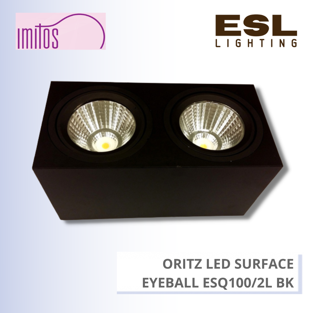 IMITOS ORITZ LED SURFACE EYEBALL ESQ100/2L BK 2x15W