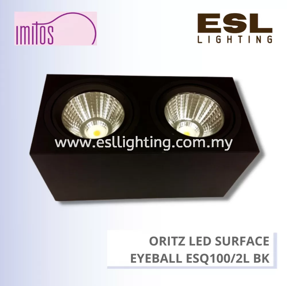 IMITOS ORITZ LED SURFACE EYEBALL ESQ100/2L BK 2x15W