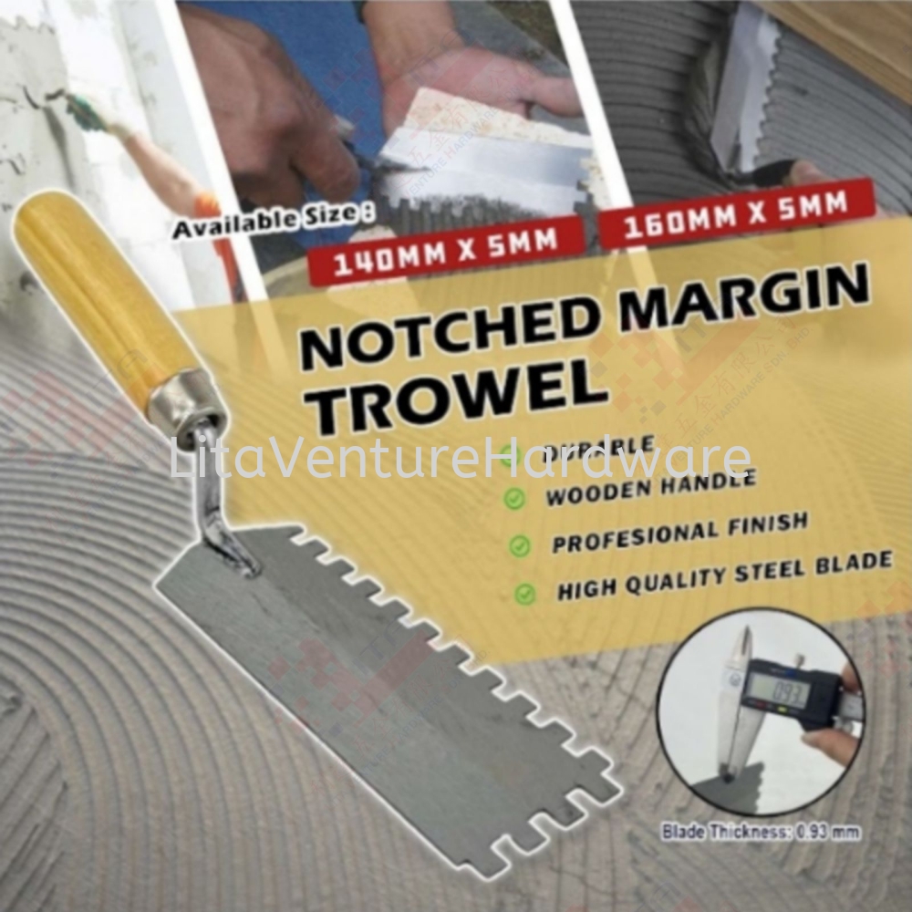 NOTCHED MARGIN TROWEL